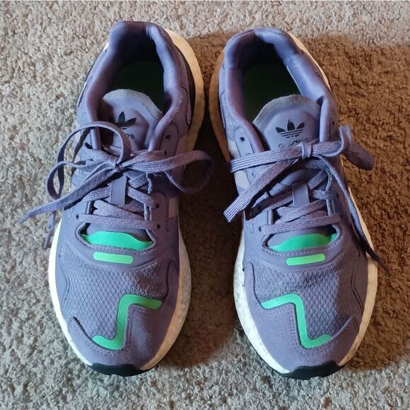Adidas Day Jogger Running Sneakers Women's Size 5.5 Purple Green White FW4827 - Picture 5 of 8